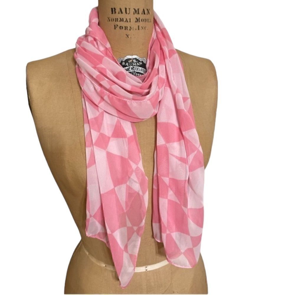 Space age inc pink abstract scarf